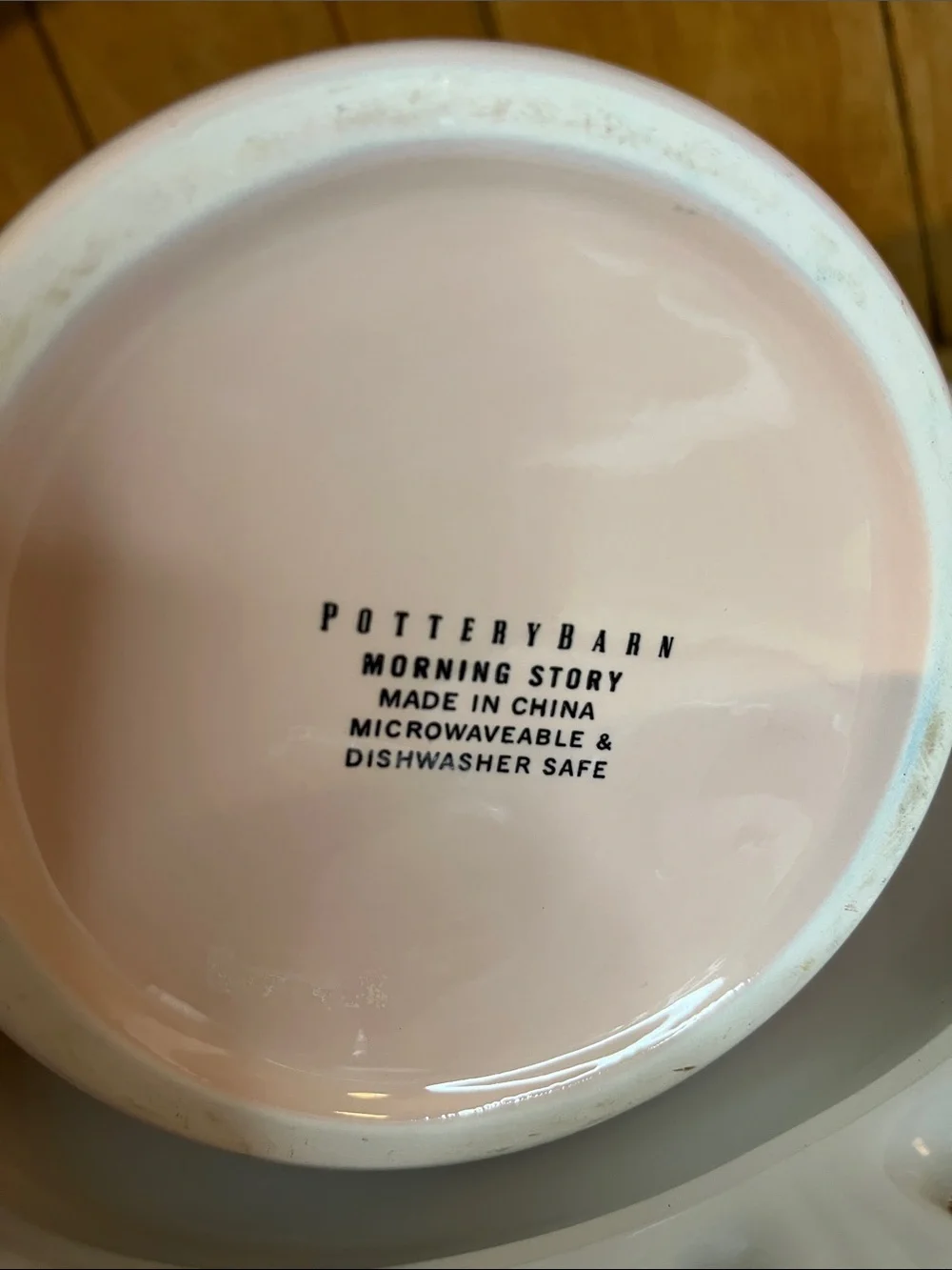 Discontinued,Pottery Barn Coffee/Tea Pot-Morning Story-Soft Pink w/Brown Details